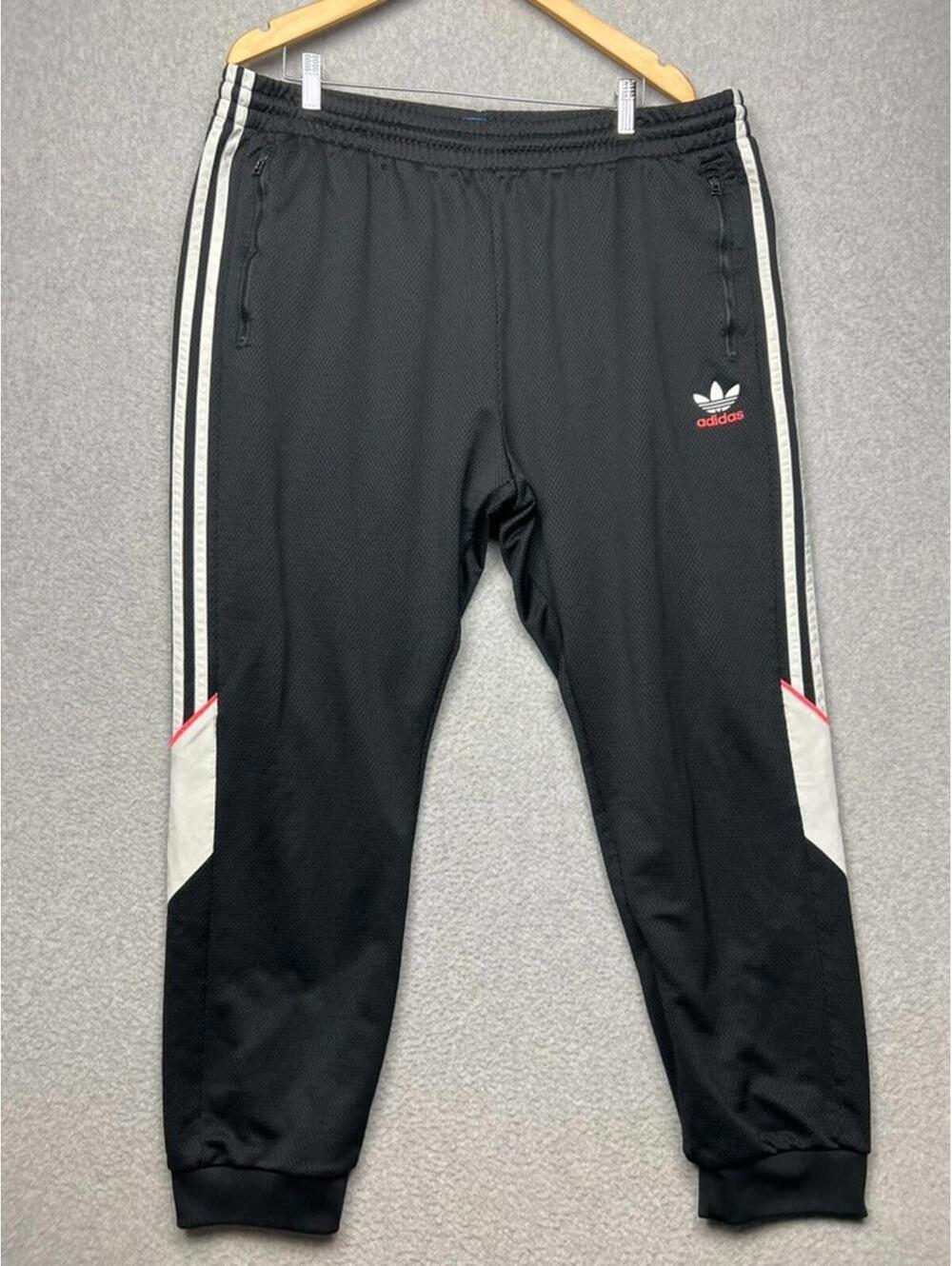 Adidas Teorado Double Linned mesh Track Jogger Pants Mens Size XXL Black Gym